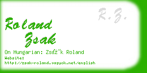 roland zsak business card